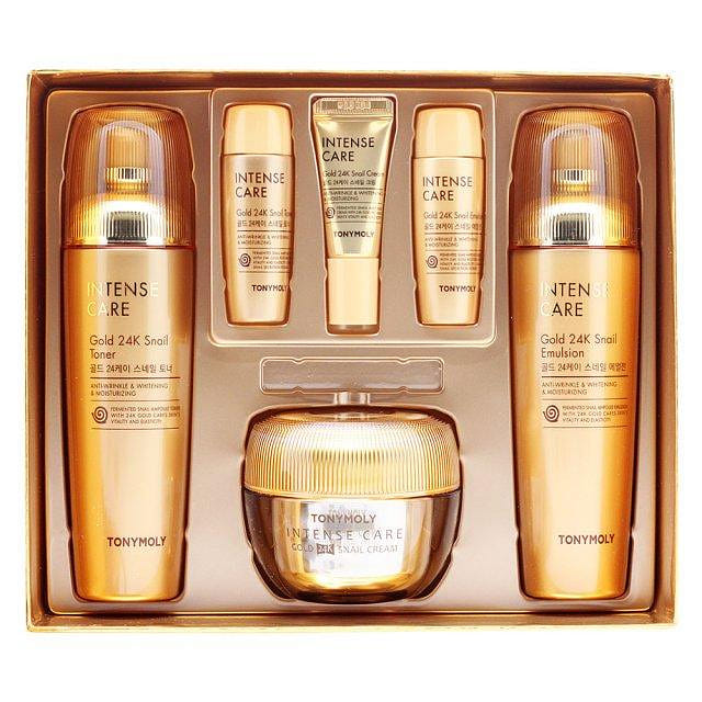 Get TONYMOLY Intense Care Gold 24K Snail Skin Care Set Delivered
