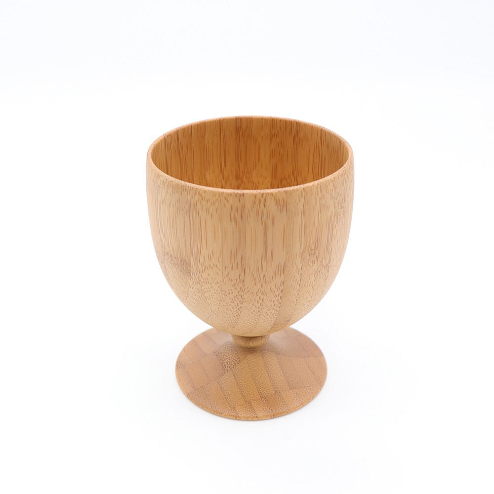 RIVERET Goblet Glass (Bown) -dishwasher-safe bamboo cup made in Japan 1 ส่วน