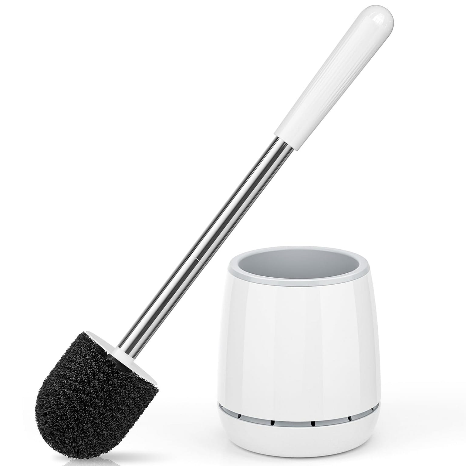 Toilet Brush, Compact Toilet Bowl Brush and Holder 1 each