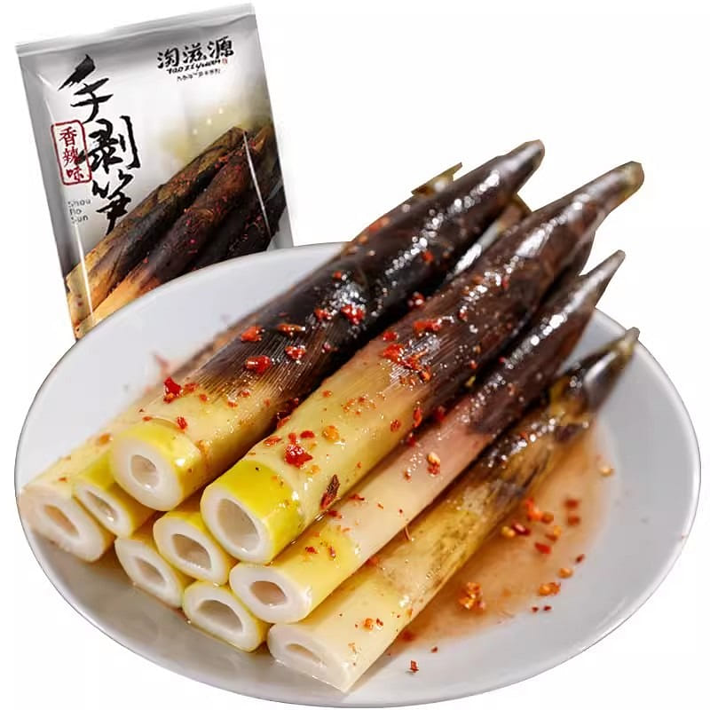 Tao Zi Yuan Hand-peeled Bamboo Shoots Ready-to-eat Spicy Flavor 230g Snacks 230 グラム