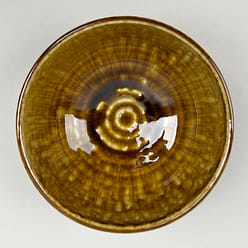 Made-in-Japan Irabo Ramen Soba Udon Noodle Bowl Ame Mustard, 6.5" dia., 26 oz 1 each