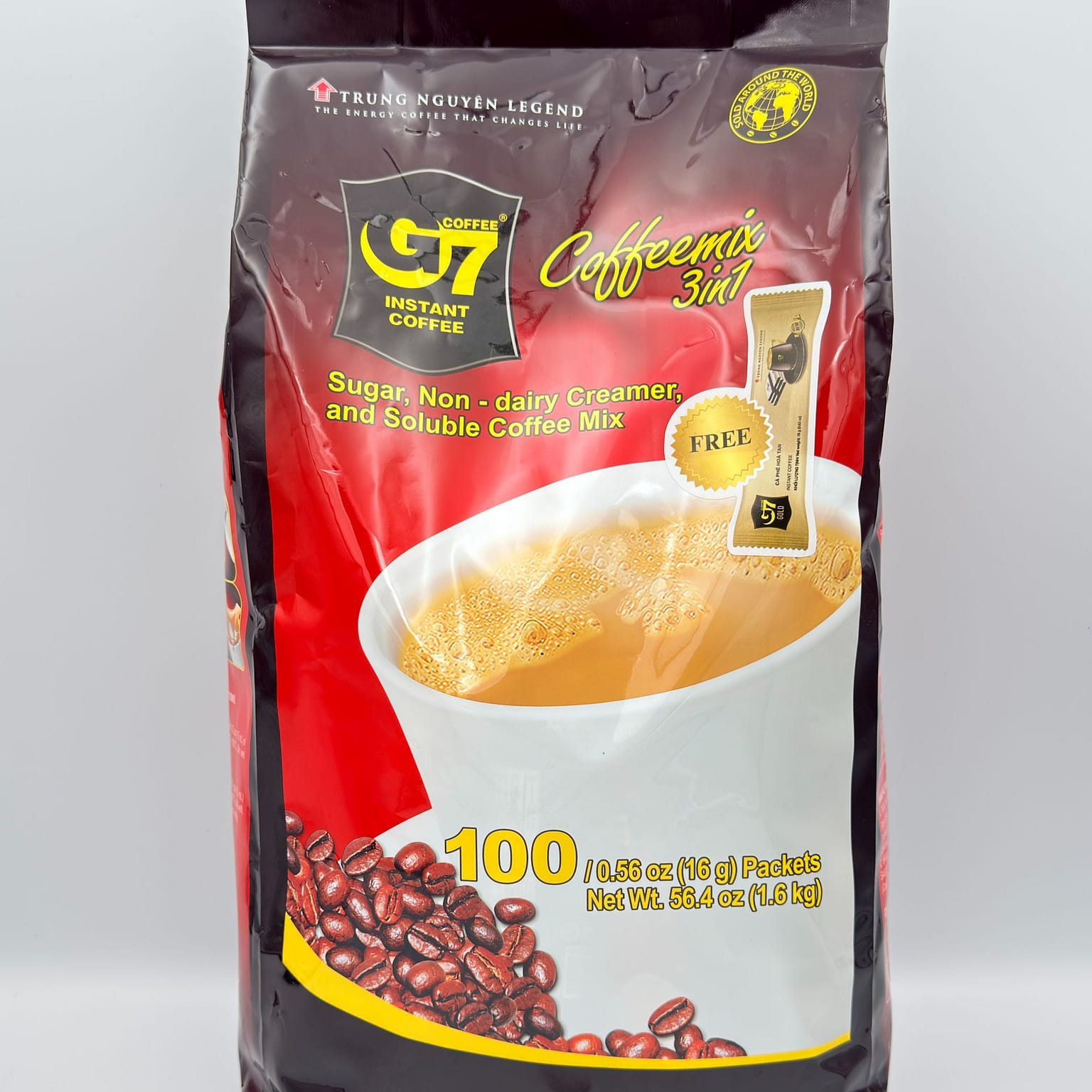 G7 3-in-1 Instant Coffee Mix Bags 16 g*100 pack