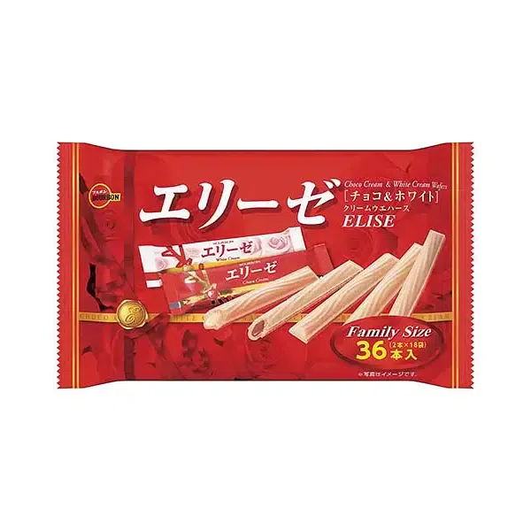 Bourbon Elise Choco Cream & White Cream Wafers 4.54 온스