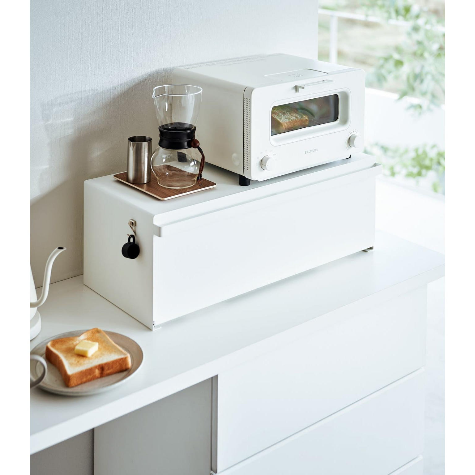 Bread Box - Wide - Steel White 1 each