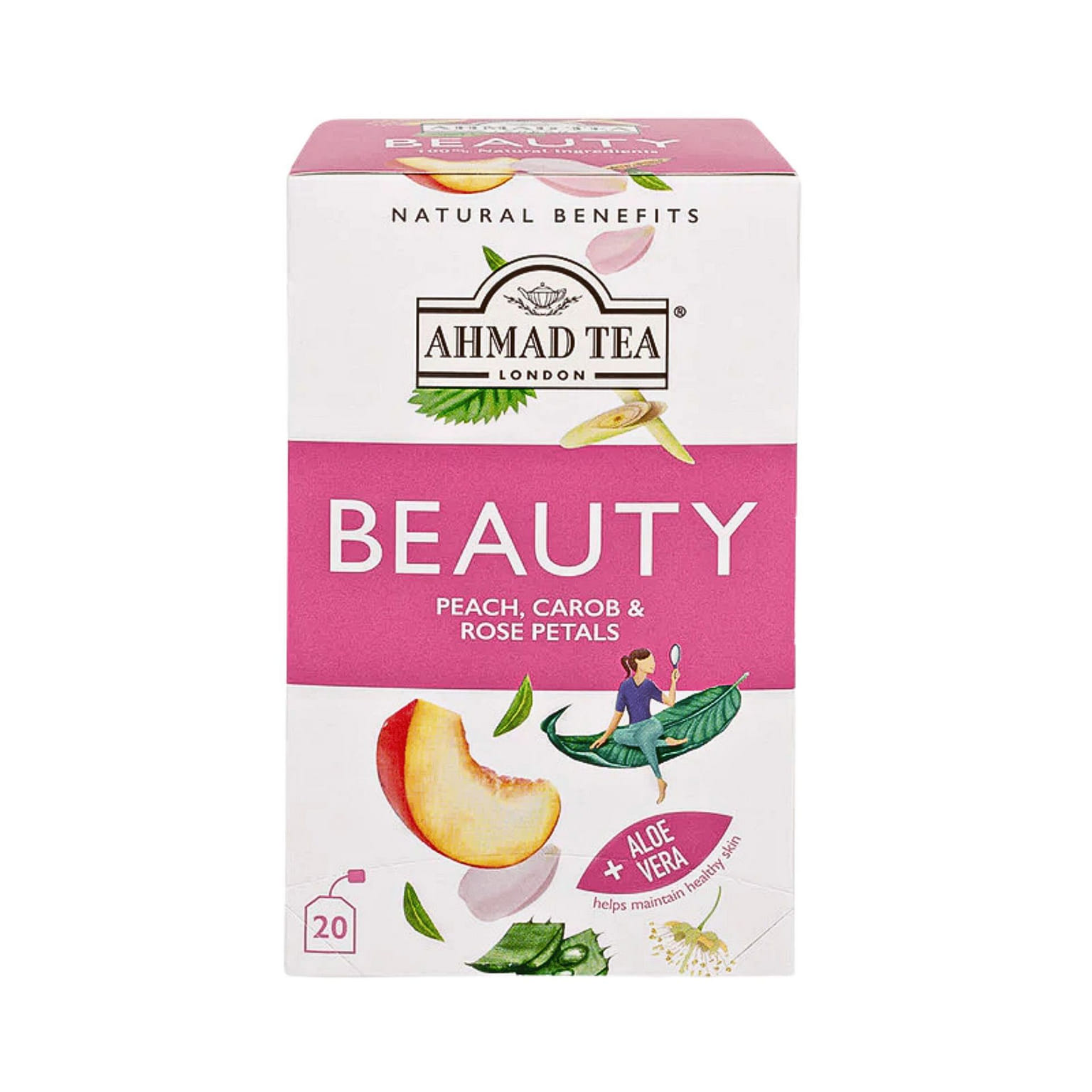 AHMAD TEA - 'Beauty'Infusion-Herbal Tea(20TeaBags) 1 each