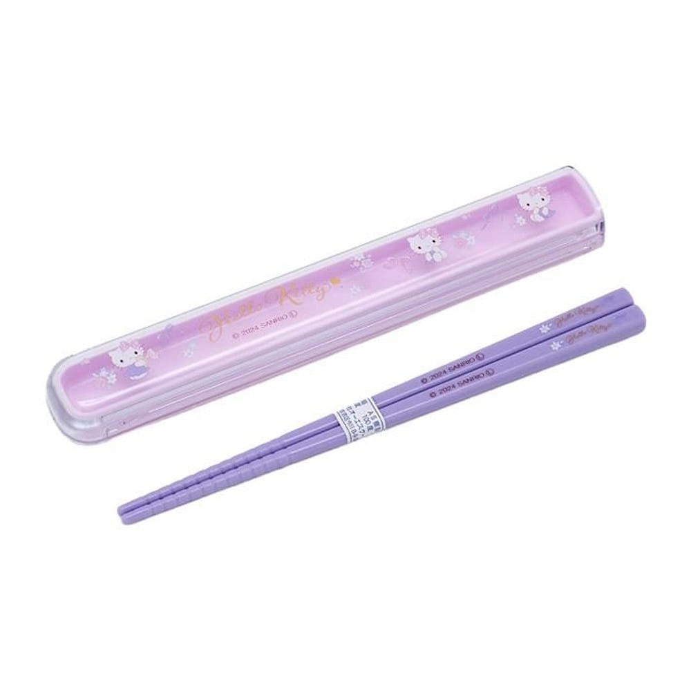 OSK Hello Kitty Ribbon Sliding Lid Chopsticks 1 count