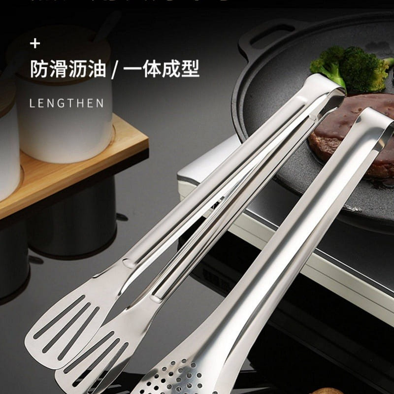Stainless Steel Steak Tongs Korean BBQ Meat Tongs 2 each