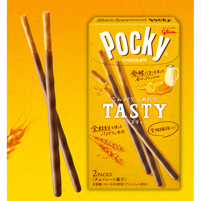 【Japan Direct Mail】glica POCKY Chocolate TASTY Fermented Butter 1 each