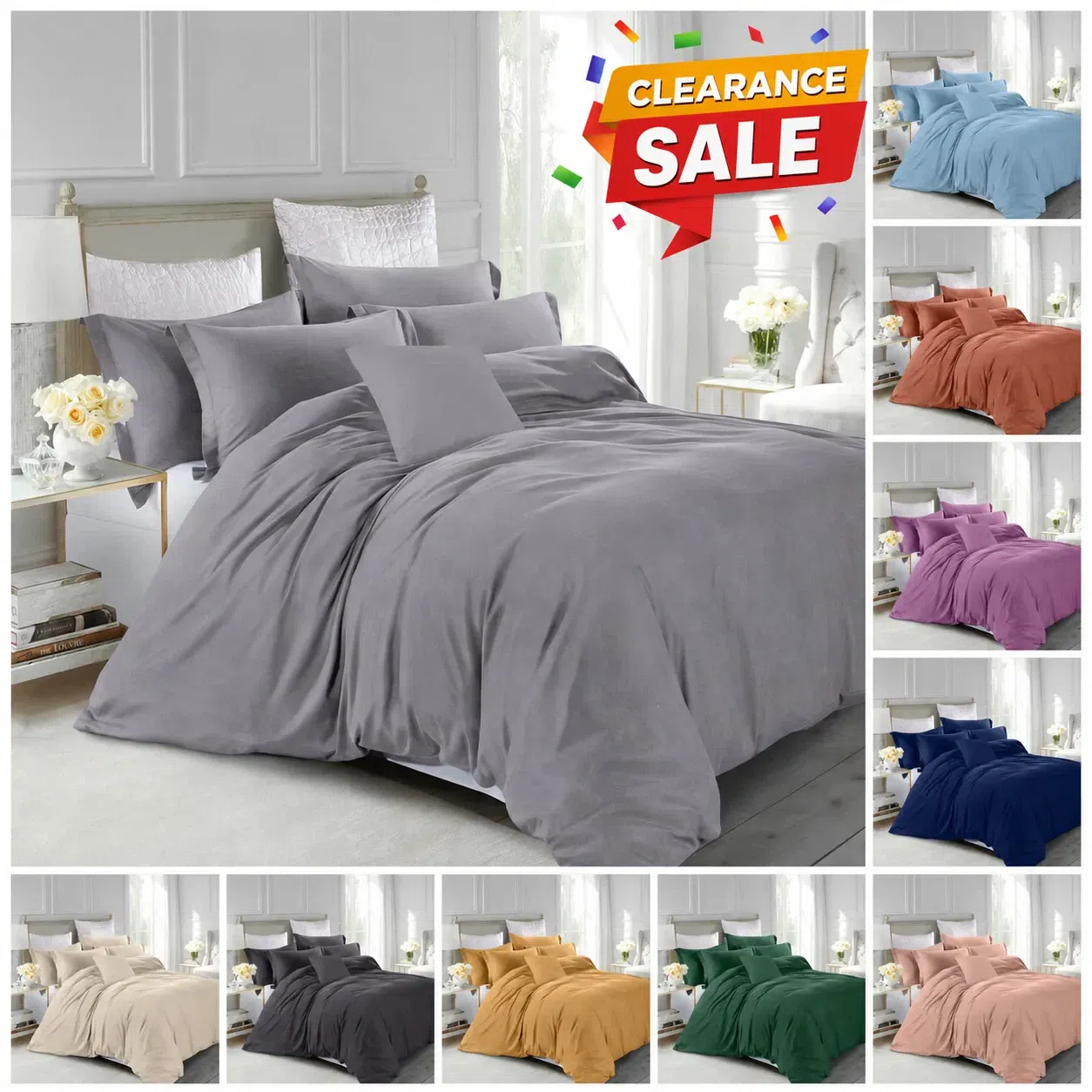 Ultra Soft Duvet Cover Set with Pillow Shams Breat 1 box