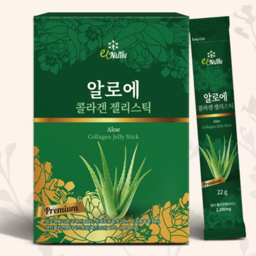 ELNUTRI Korea Premium Aloe Collagen Jelly Beauty Skin Hair Nails Vitamin Mineral 30 개