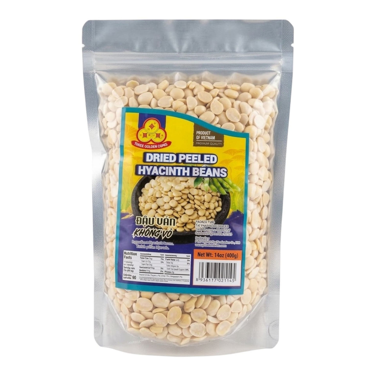 Dried Peeled Hyacinth Beans Dau Van Lot Vo 400 g