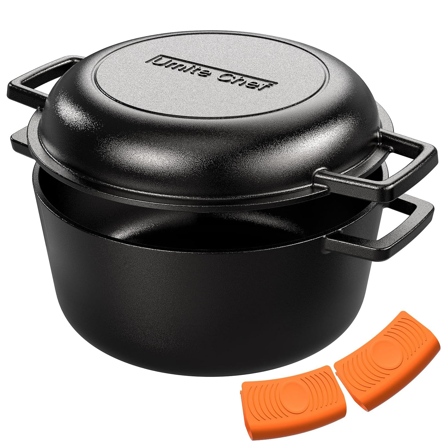 Cast Iron Dutch Oven Pot with Skillet Lid 5QT 1 each