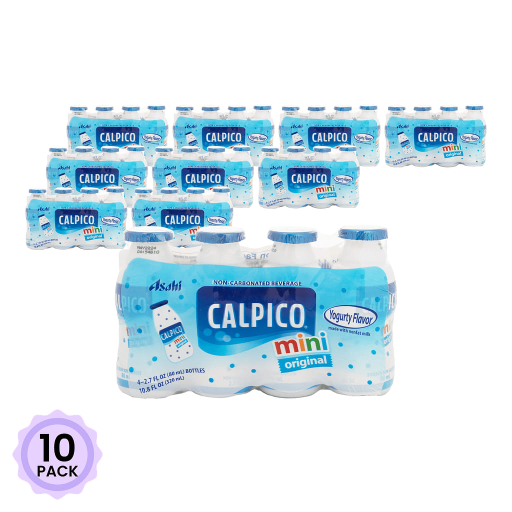Calpico 오리지널맛 미니 유산균음료 2.7 액량 온스*4 병*10 팩