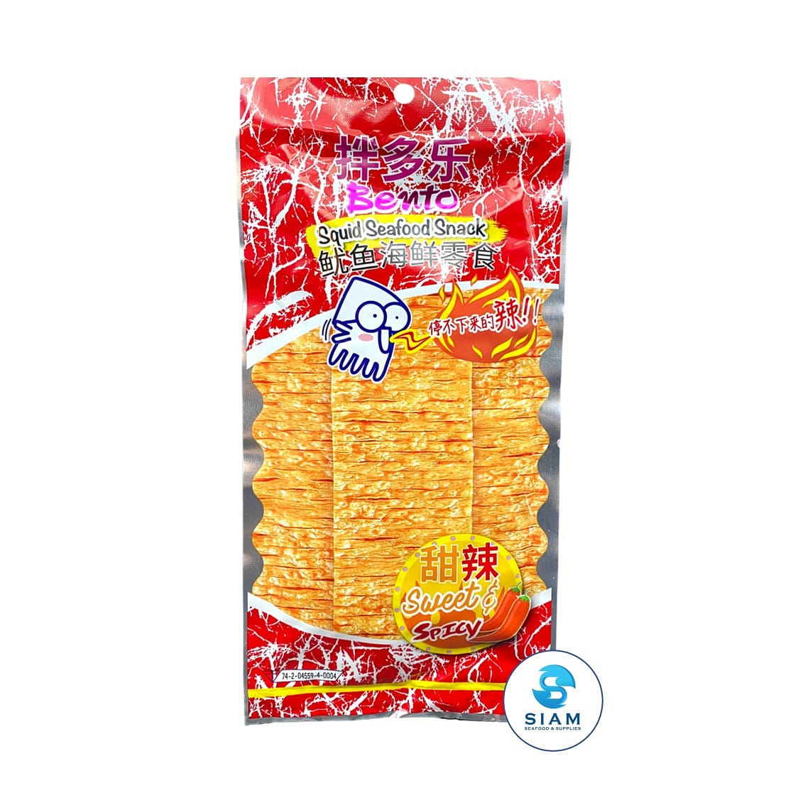 Bento Squid Seafood Thai Snack, Sweet & Spicy Flavor 0.7 온스