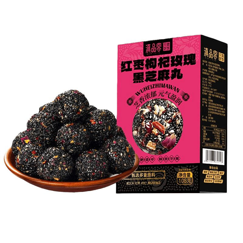 Red Dates ,GojiBerry, Rose, Black Sesame Pill 108g 1 box