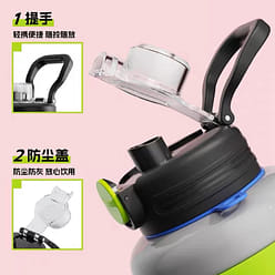 优仅BUUMBUUM吨吨桶粉蓝色大肚保温杯儿童女生多巴胺太空杯水壶保冷水杯 46.99 份