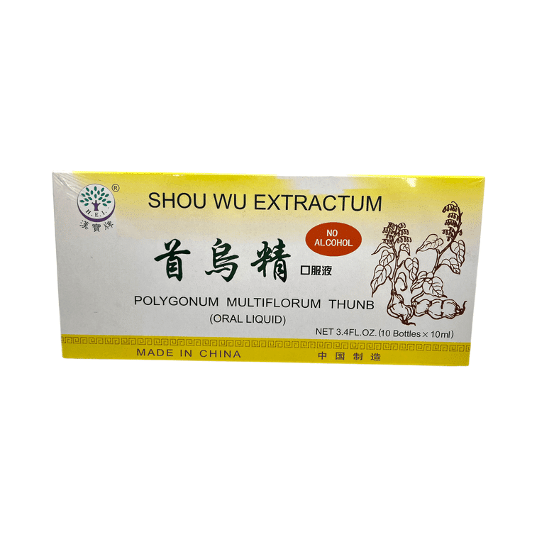 H.E.I Shouwu Essence Oral Liquid - Nourishes Liver and Kidneys Promotes Hair Health 10x10ml 100 밀리리터