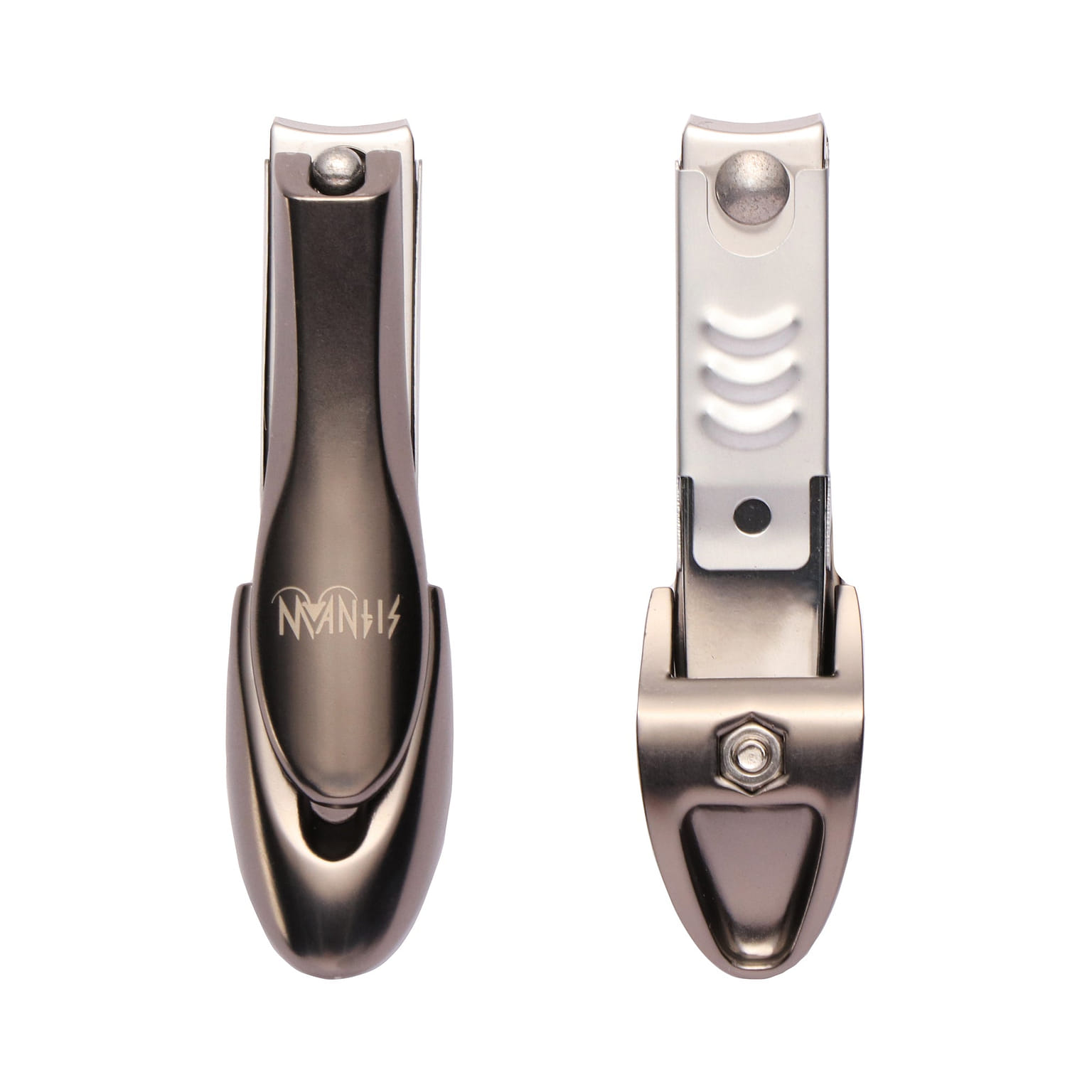 MANTIS Nail Clippers with Catcher, Bionic Design for Female, Stainless Steel, Black 1 개