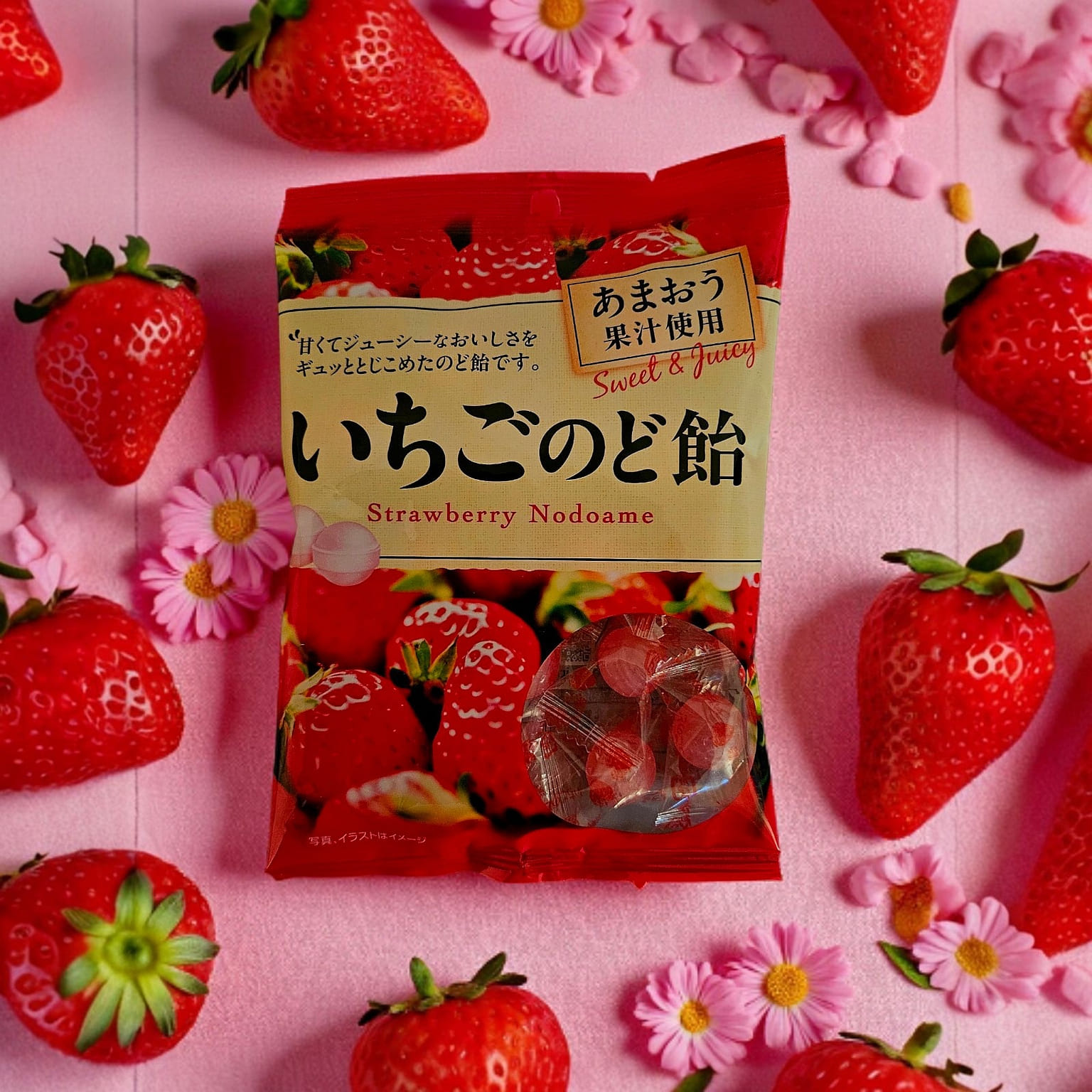 Pine Japanese Strawberry Nodoame Candy 70 g