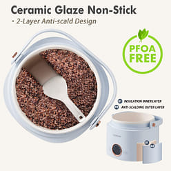 Small Rice Cooker, Mini Portable Rice Cooker with Handle Non-Stick Ramen Cooker 1 each