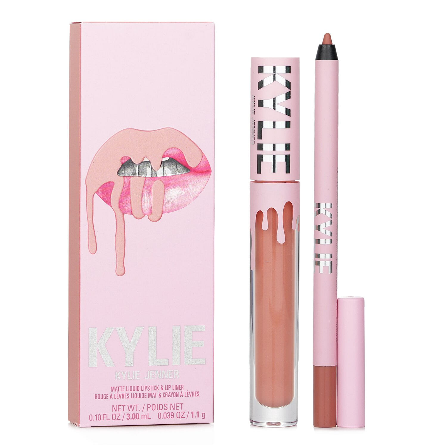 Kylie Cosmetics Matte Lip Kit: Matte Liquid Lipstick 3ml + Lip Liner 1.1g - # 700 Bare 2 ขวด