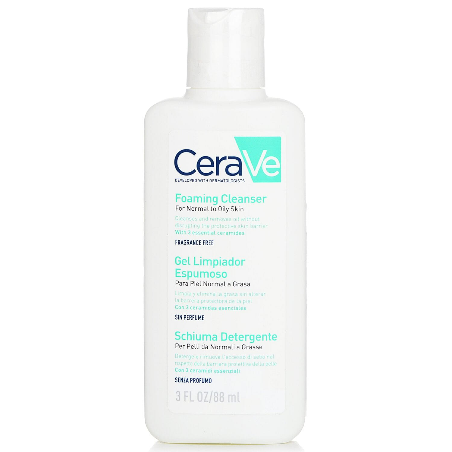 CeraVe Refreshing foaming cleanser for normal to oily skin 597340 88ml/3oz 88 มิลลิลิตร