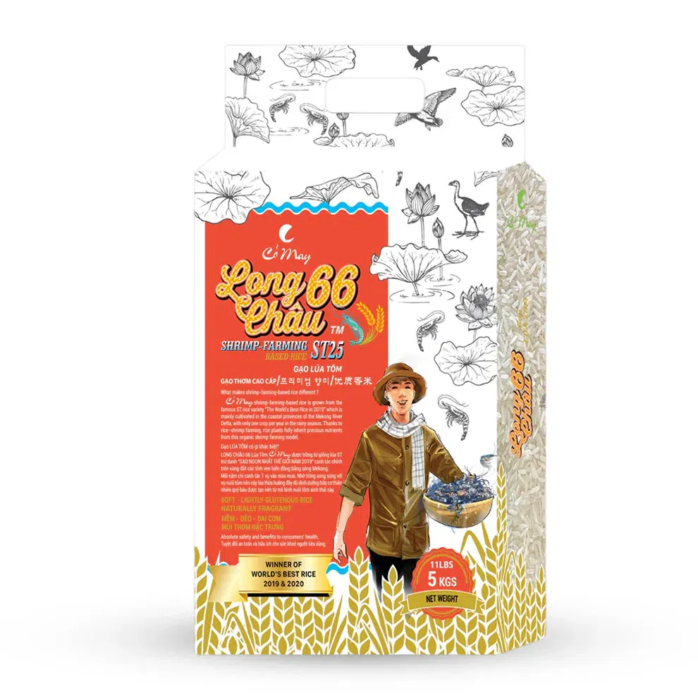 Premium ST25 White Rice - Gao Lua Tom ST25 11 lb