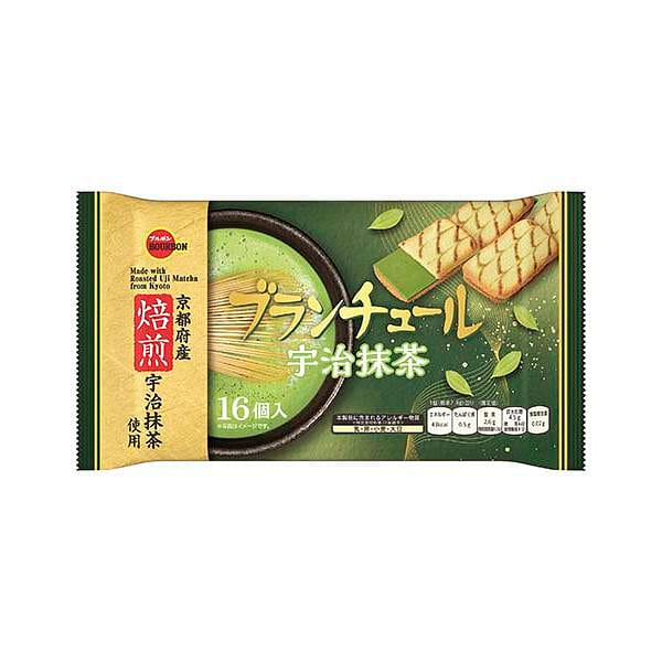 bourbon 巧克力夹心饼干 宇治抹茶味 16枚 1 份
