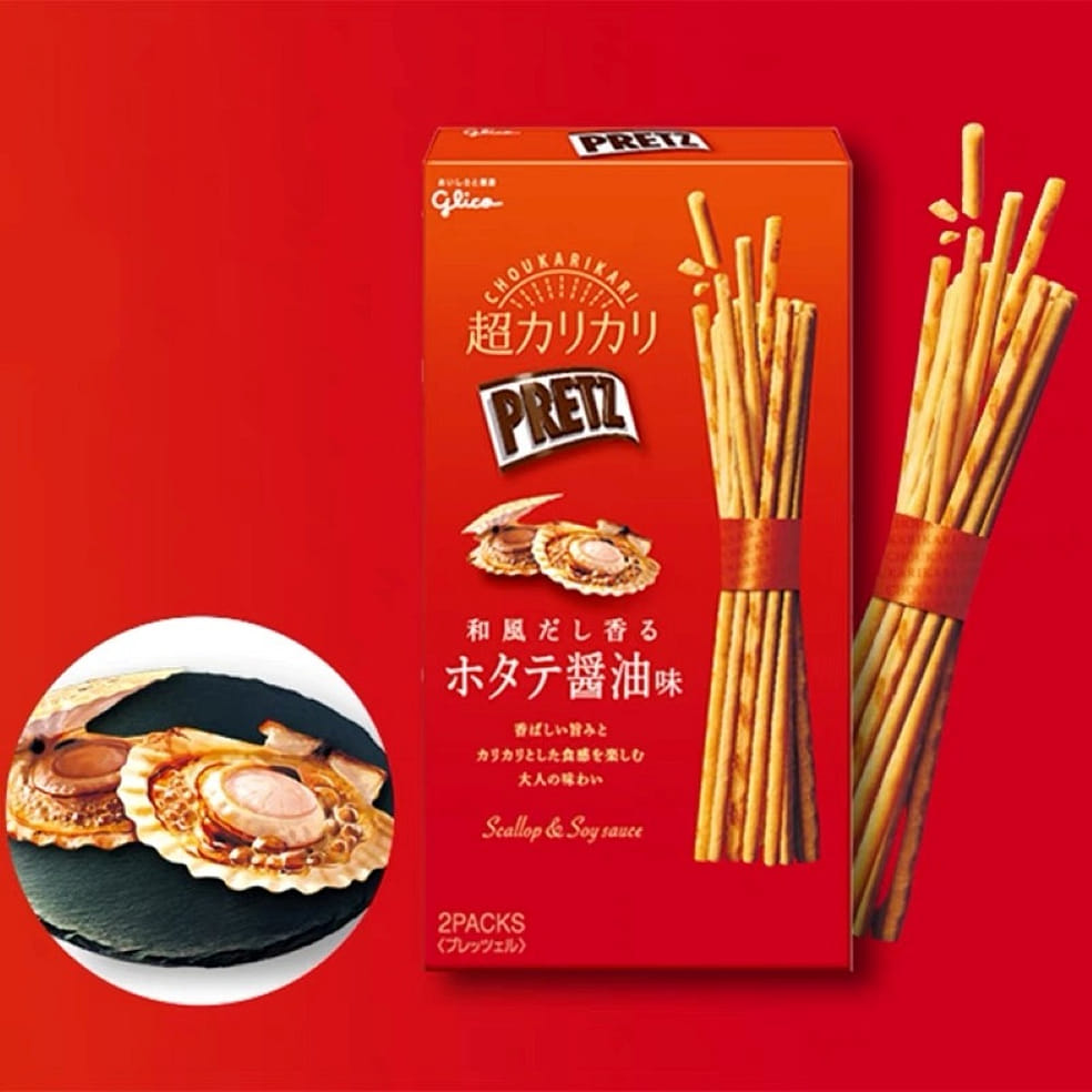 日本直送」江崎グリコ・プリッツ 和風だし香るホタテ醤油味 超カリカリ