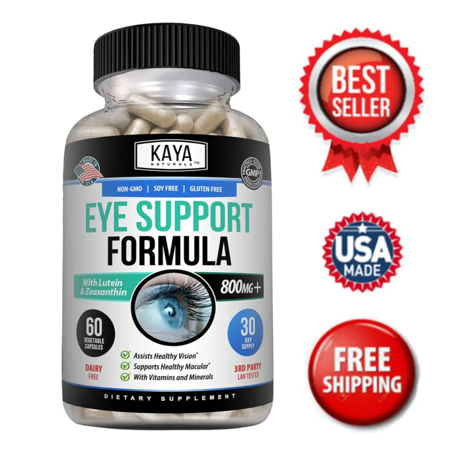 Kaya Naturals All-in-One Product for Eye Healt 1 bottle