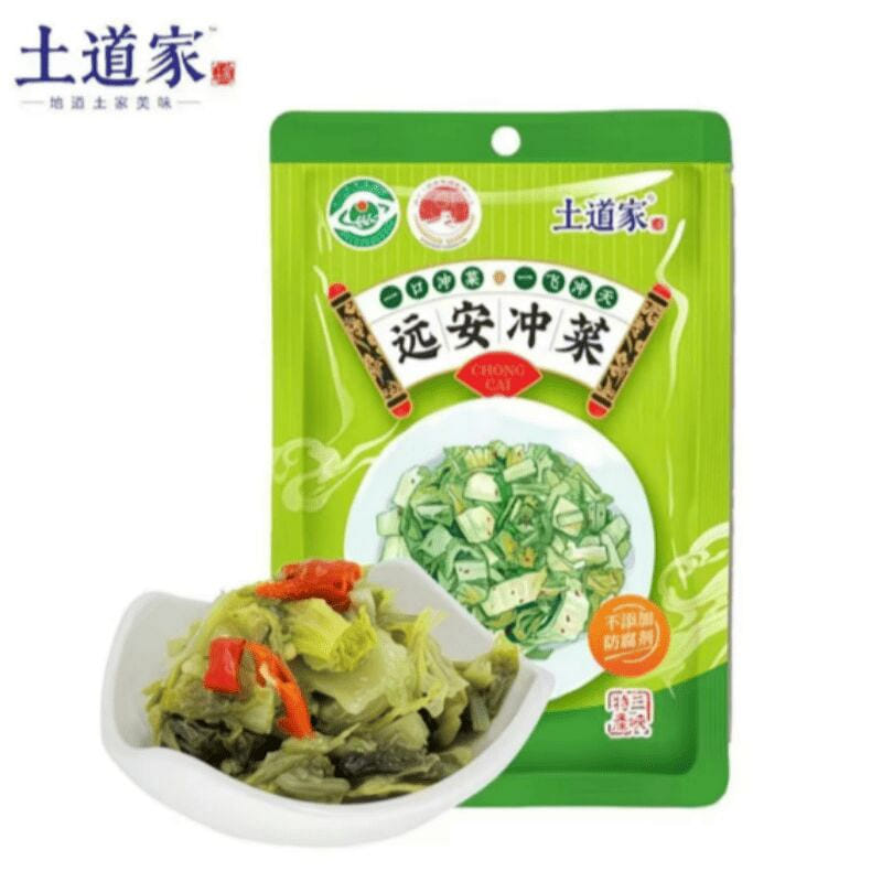 土道家遠安衝菜開袋即食臘菜芥末口味下飯菜100g 100 克