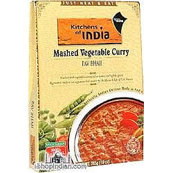 Kitchens of India Pav Bhaji - Mashed Vegetable Curry (Ready-to-Eat), 10 oz box 10 ออนซ์