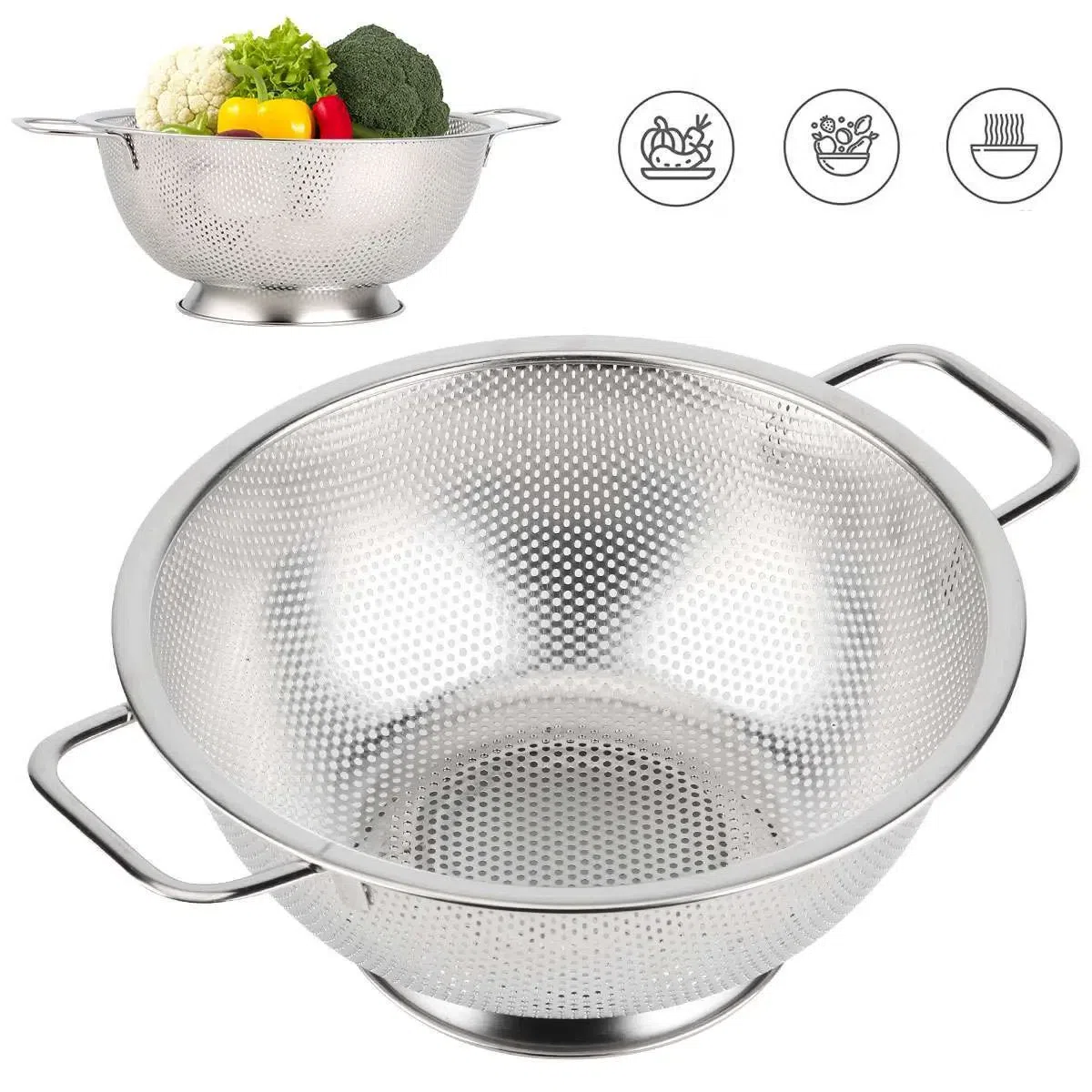 Stainless Steel Mesh Colander Strainer 1 count