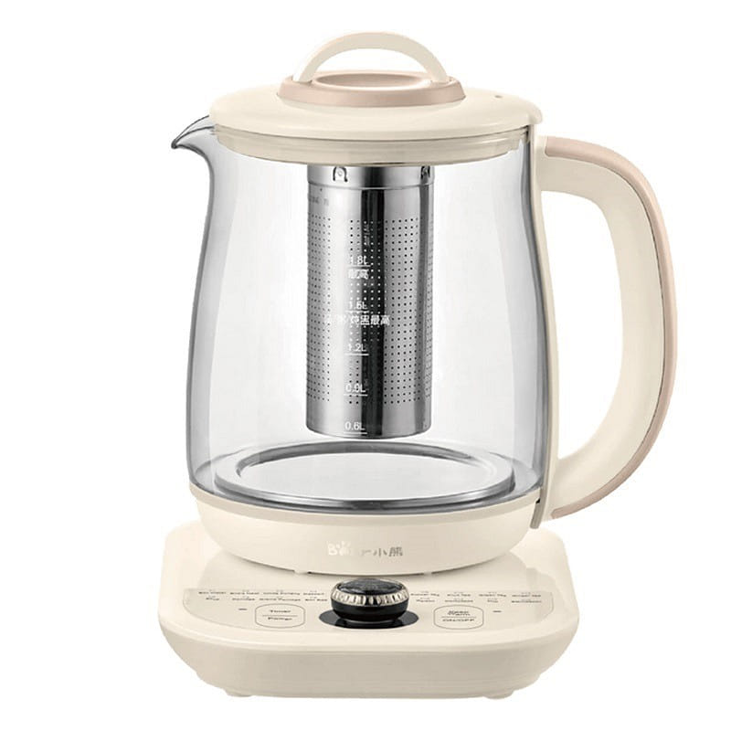 Glass and Stainless Steel Electric Tea Kettle with Lift-out Tea Basket 1.8L 110V 1 ส่วน