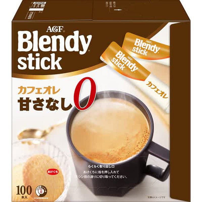 Blendy Stick Cafe au Lait Unsweetened 100 Sticks 1 개