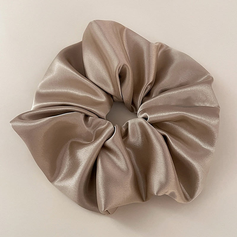 Milk Coffee Satin Large Soft Hair Scrunchie 0.1 lb