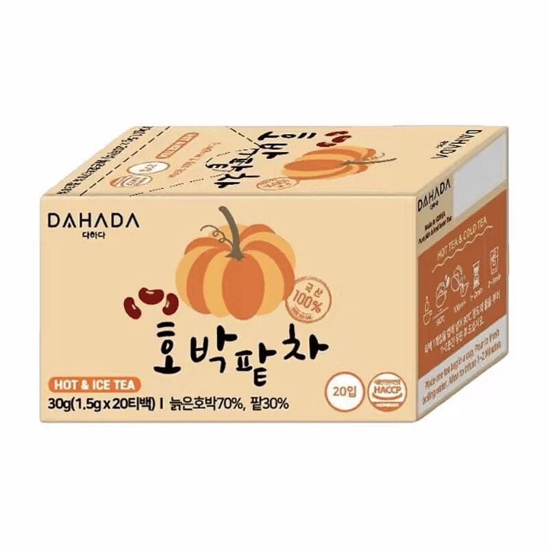 Korean Dahada Pumpkin Red Bean Tea  1.5g per pack 1 box