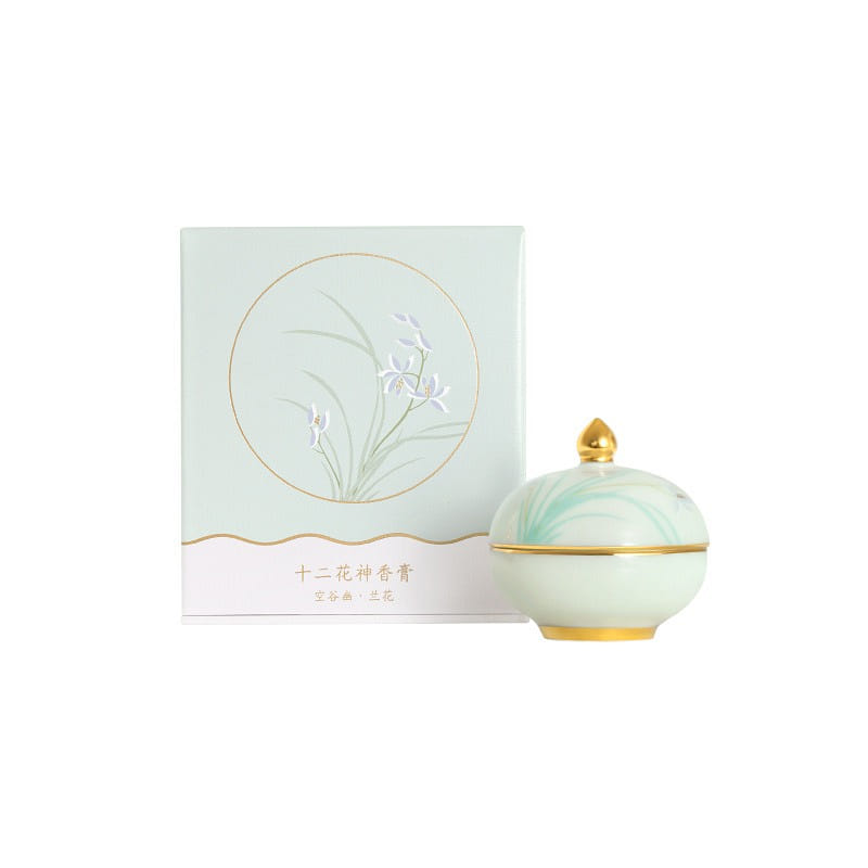[Ship from CN] Flower Incense Chinese Style Souvenir Gift-July Orchid Blossom 1 ส่วน
