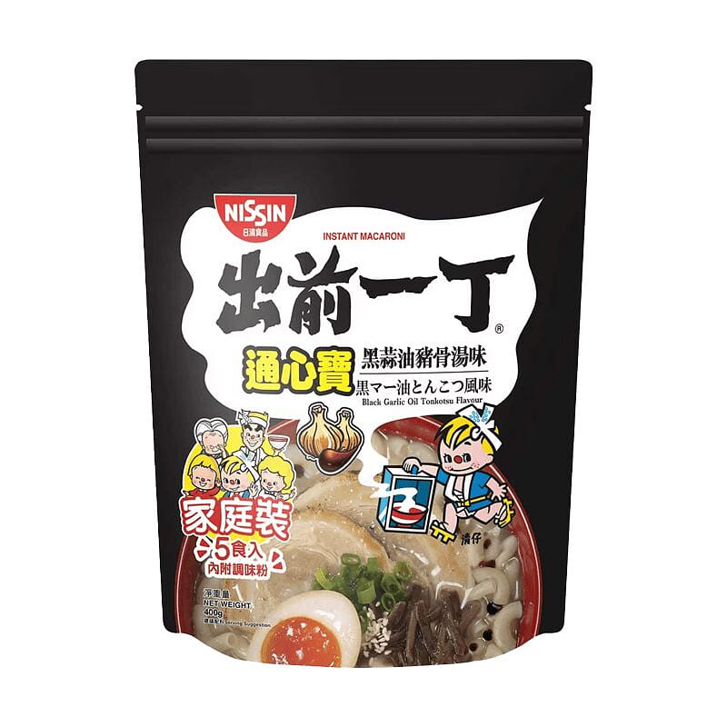出前一丁 通心宝家庭装 黑蒜油猪骨汤味 450g 1 份