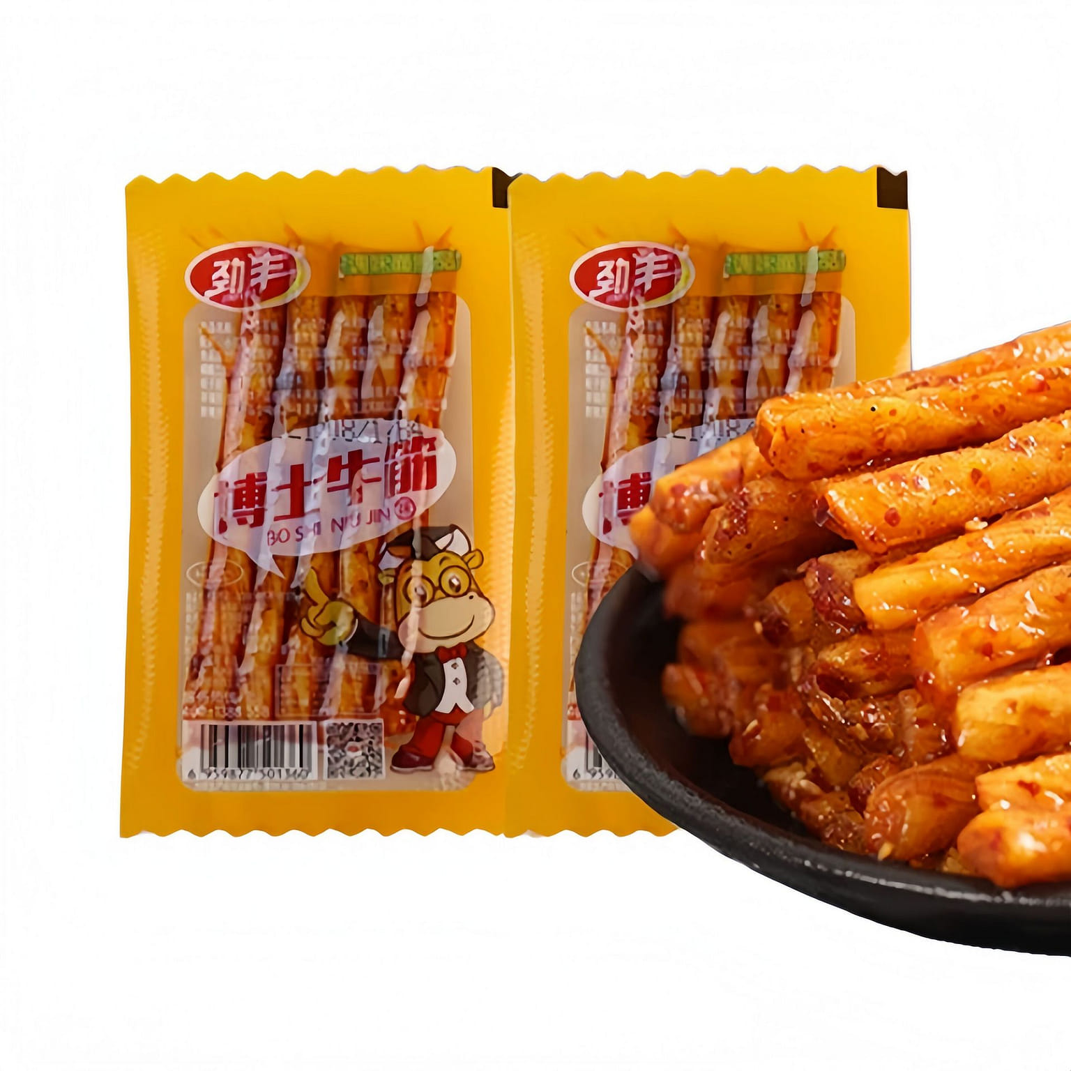 勁豐博士牛筋辣條15g5袋80後經典豆筋小零食小吃 75 克