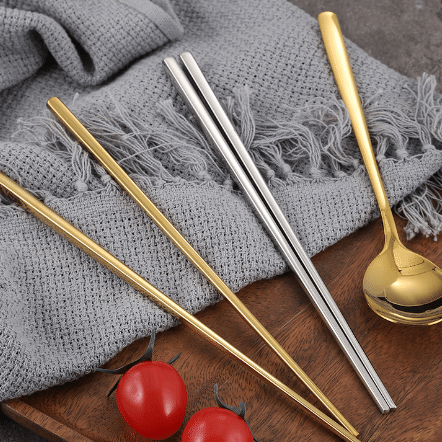 Metal Chopsticks Premium Reusable Stainless 304 Steel Chopsticks Silver 1 カウント