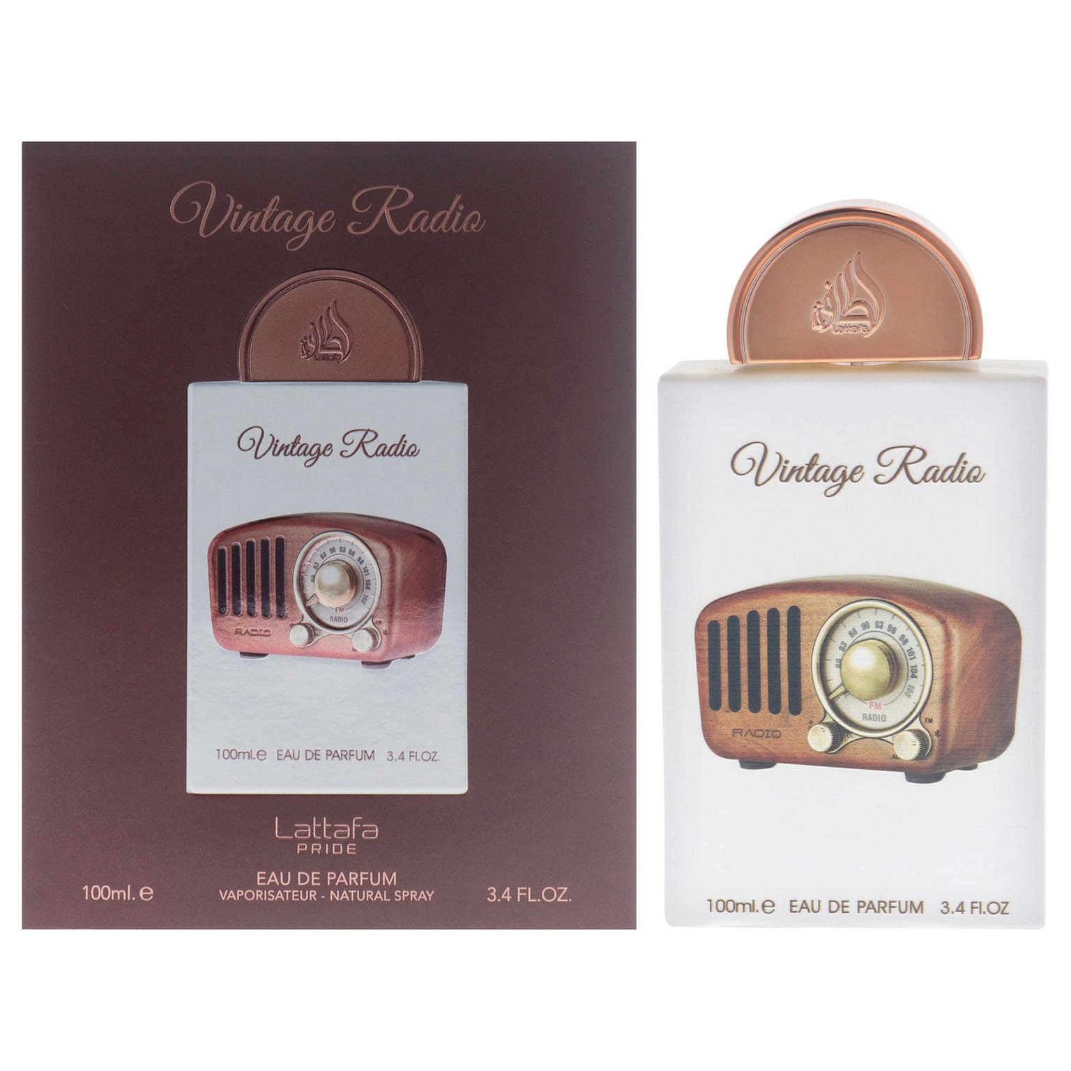Vintage Radio by Lattafa for Unisex - 3.4 oz EDP 3.4 ออนซ์