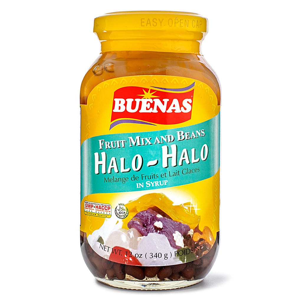 Buenas มิกซ์ผลไม้และถั่วสำหรับฮาโลฮาโล 12 oz