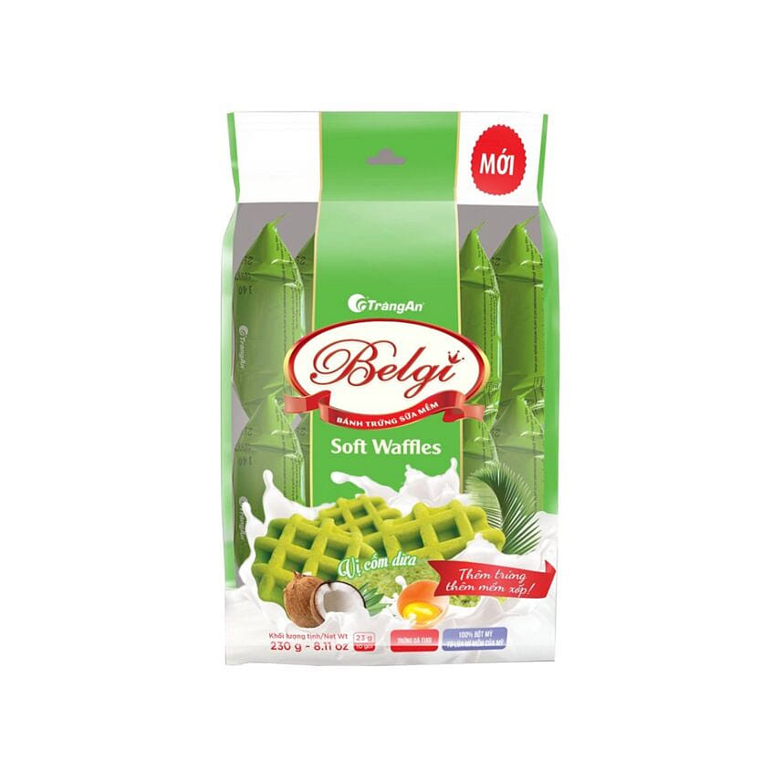 BELGI SOFT WAFFLES COCONUT PANDAN 8.1 oz