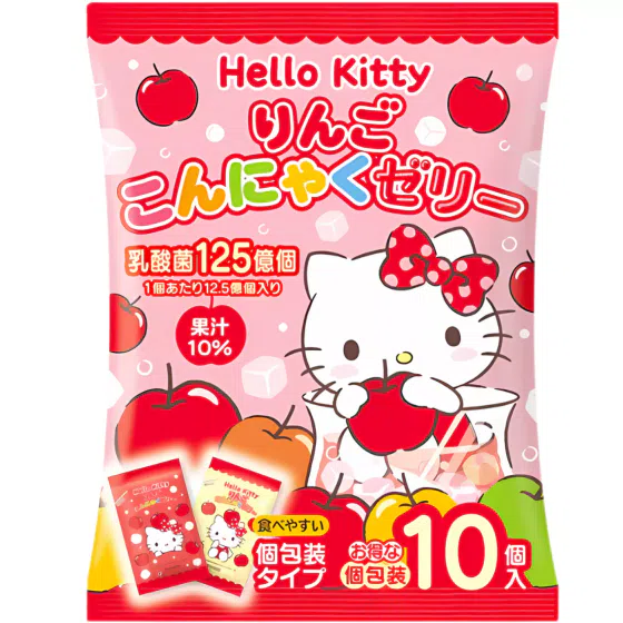 weee_snack_Yokoo Hello Kitty Konjac Jelly Apple Flavor 10 count