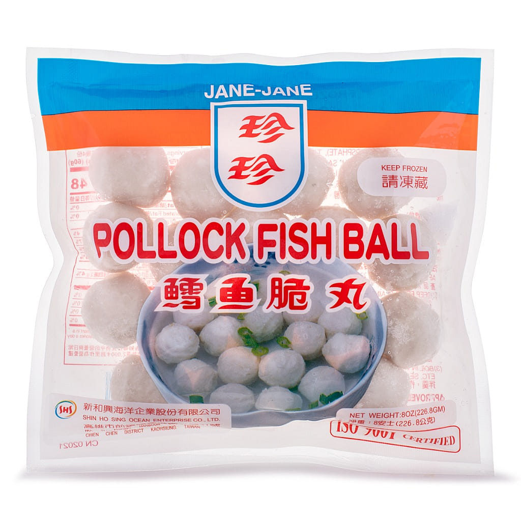 Jane Jane Pollock Fish Ball, Frozen 8 oz