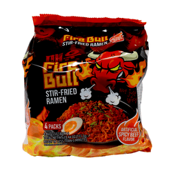Fire Bull Stir Fried Ramen 4.86oz pack of 4 1 each