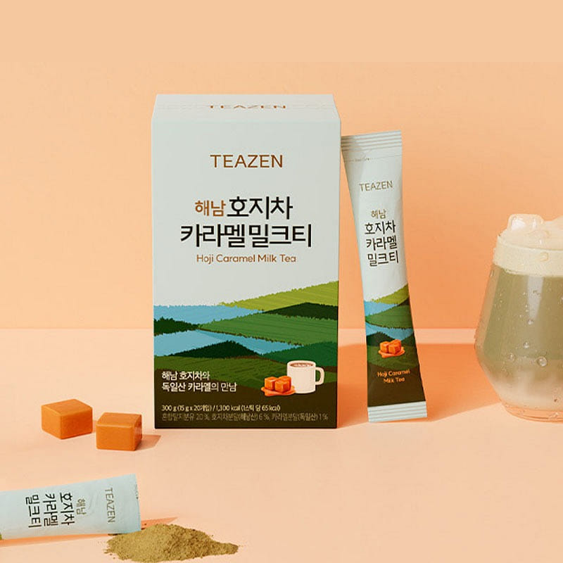 TEAZEN Kombucha Milk Tea Hoji caramel flavor 1 กล่อง