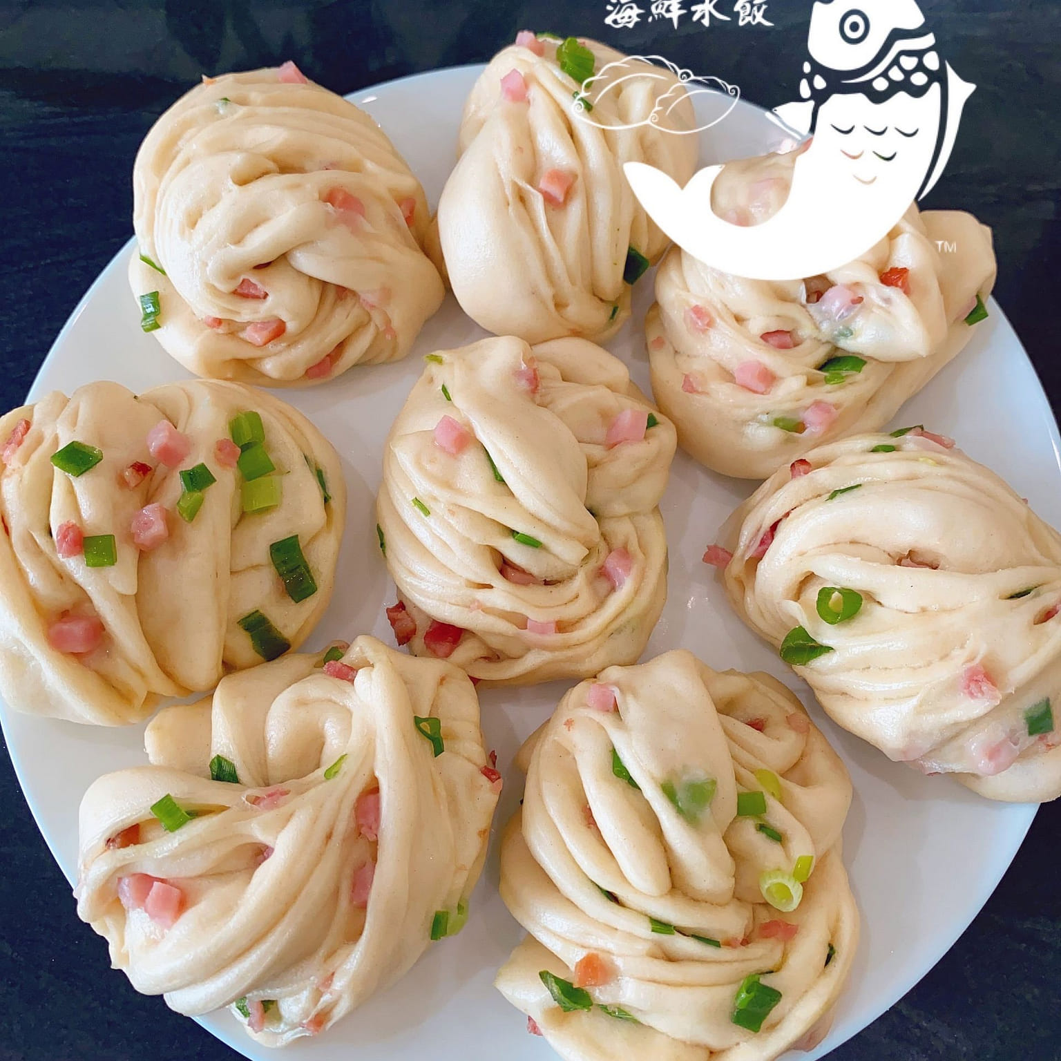 Organic ham green onion twisted yummy steamed bun 5 개입