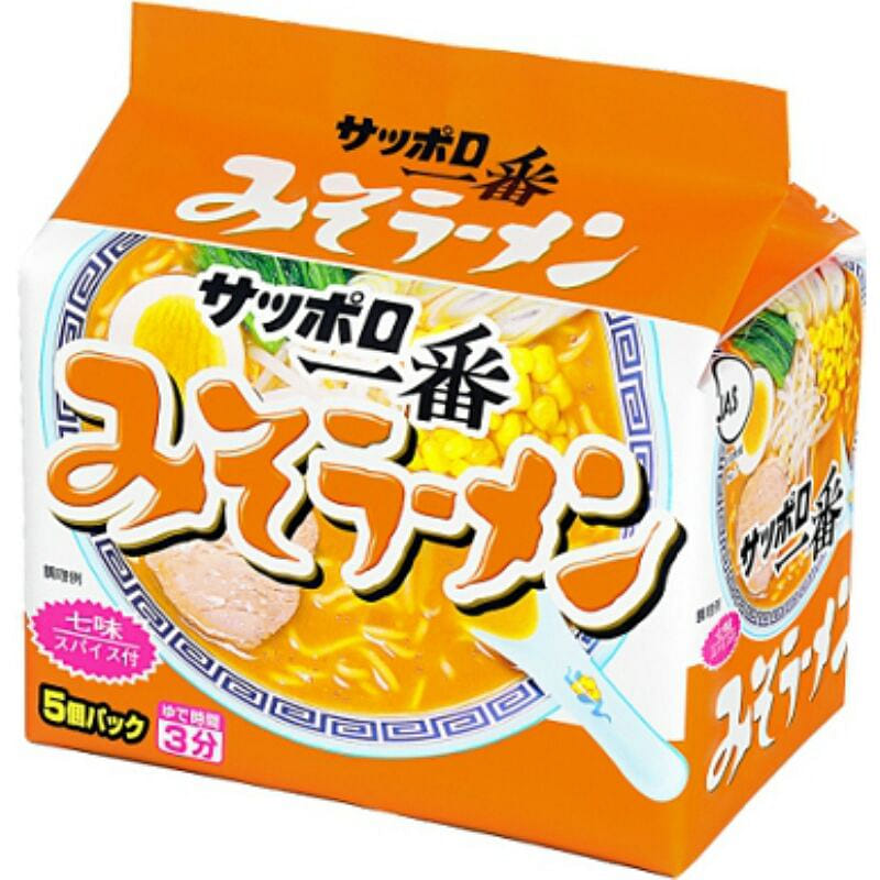 Sapporo Ichiban Miso Ramen 5-Pack (100g*5) 1 each